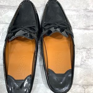 Salvatore Ferragamo AlmondToes Mules Black Leather
